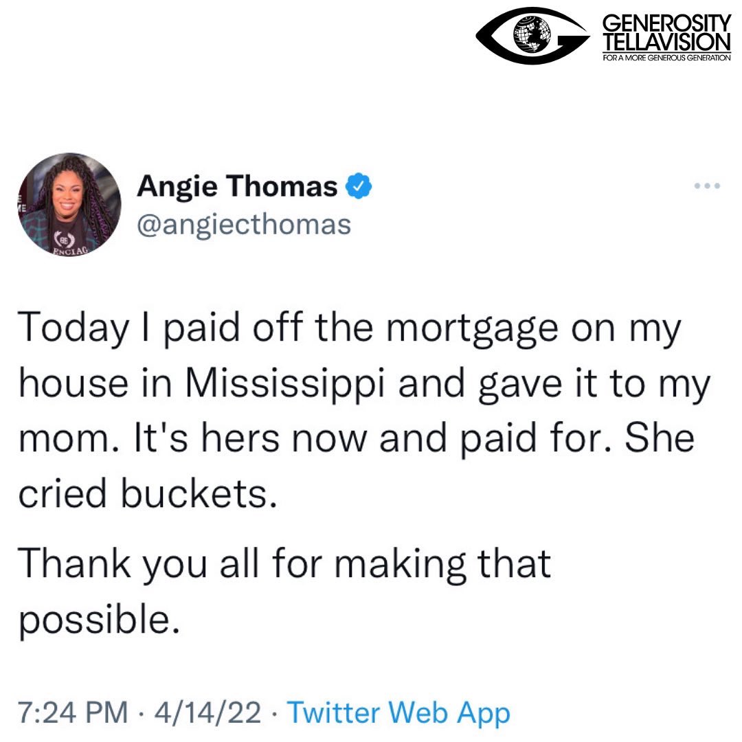 Generosity TV tweet media