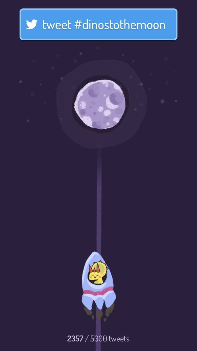 Our lil dino is almost halfway to the moon! Use the #dinostothemoon to help him get there and for a chance  to win 1 of 10 WL spaces daily! 🚀