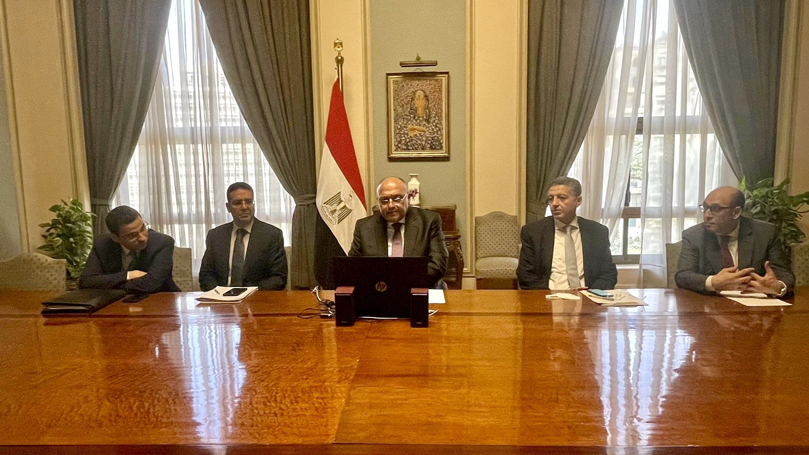 Egypt MFA Spokesperson on Twitter "He presented the COP27 presidency vision towards enhancing