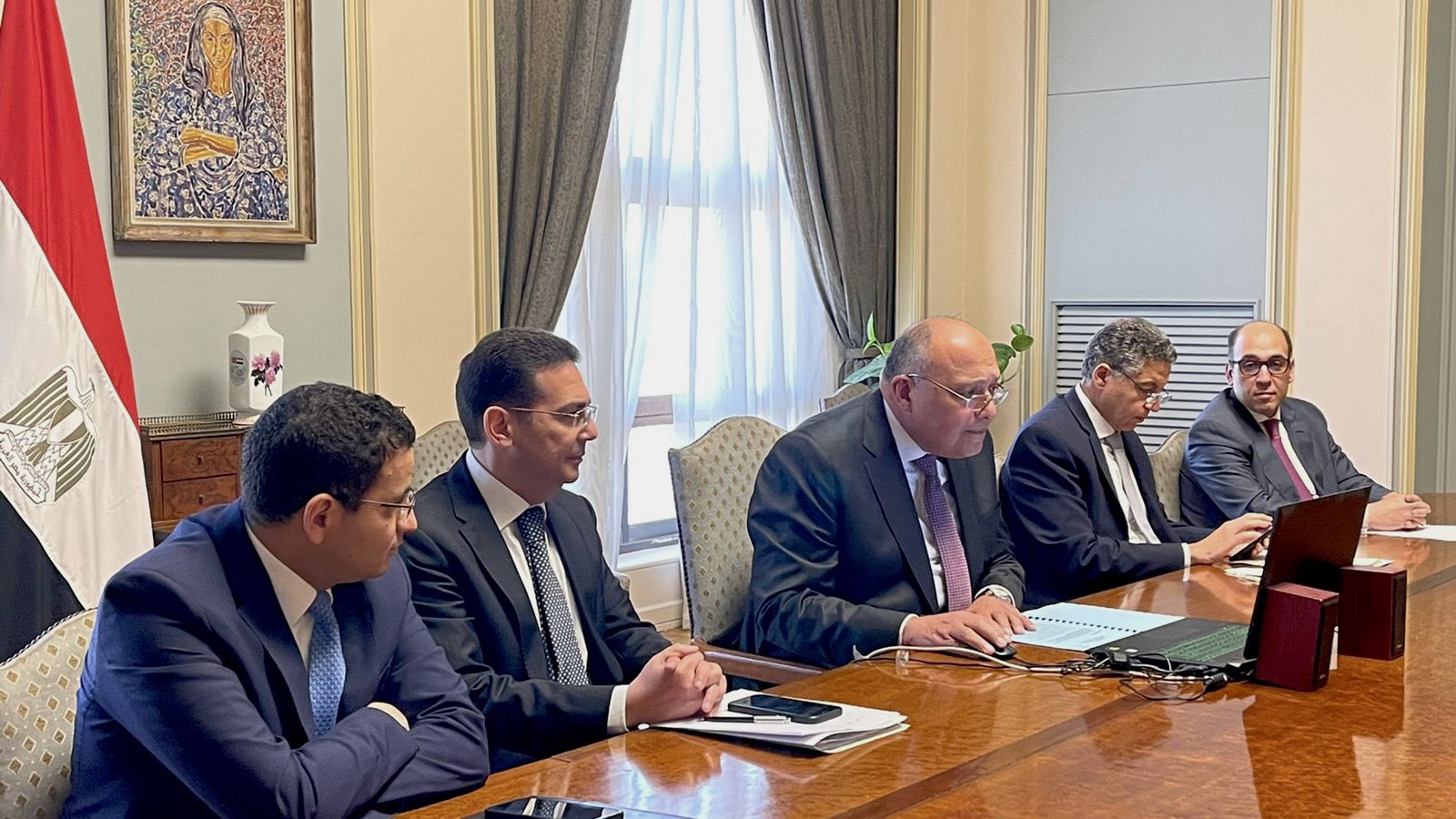 Egypt MFA Spokesperson on Twitter "He presented the COP27 presidency vision towards enhancing