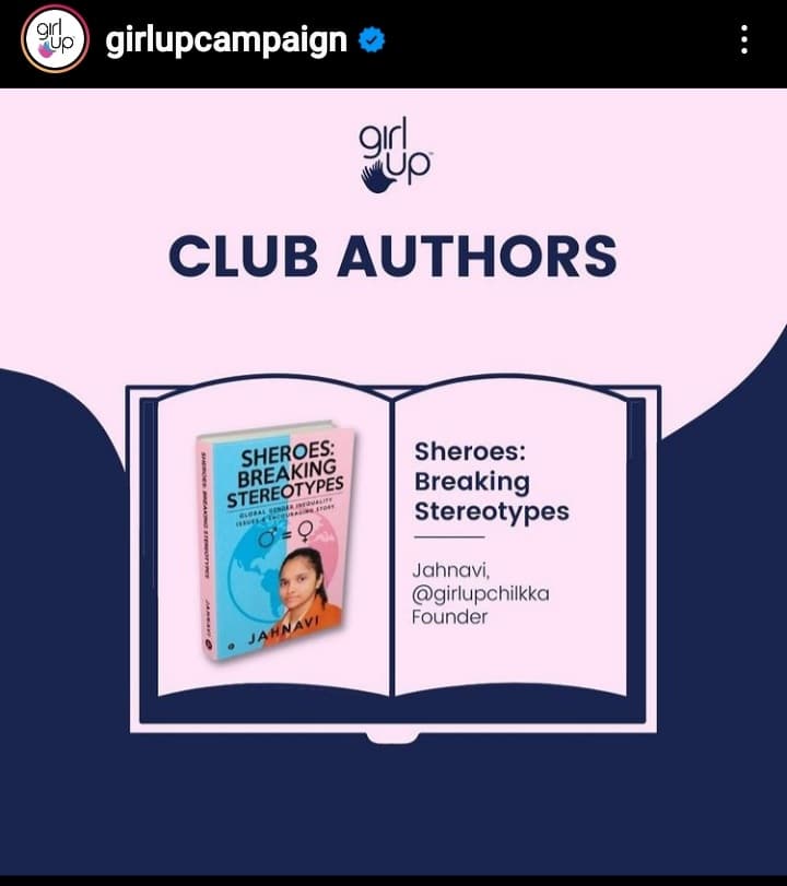 chikkamuz's tweet photo. Congratulations #genderequality Activist @JAHNAVI27234013 for being featured by @GirlUp for your #book SHEROES:BREAKING STEREOTYPES in so early age.
#sheroesbreakingstereotypes https://t.co/ocjFIM0QI2