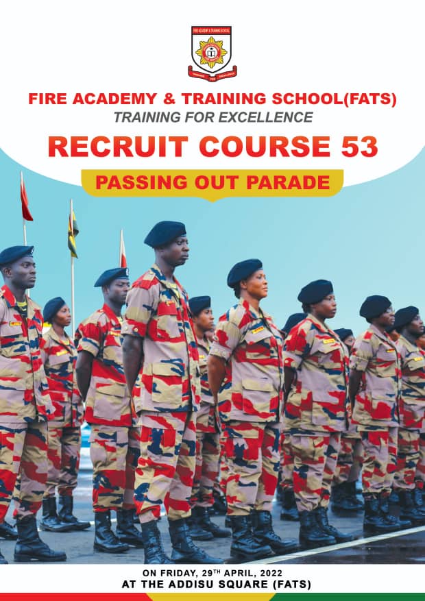 Ghana National Fire Service Passing Out Ceremony For The First Batch Of Recruit Course 53 At The Fire Academy And Training School Fats On Friday 29th April 22 T Co D7szei2xck Twitter