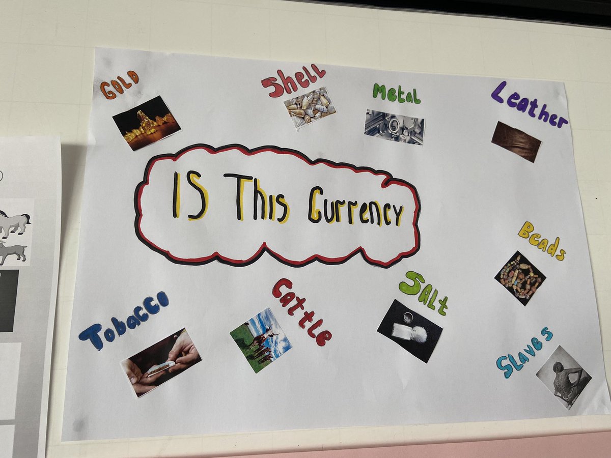 Some brilliant posters from Miss Paterson’s S3 business class today! The class were looking at different items that were previously used to trade as currency 💰