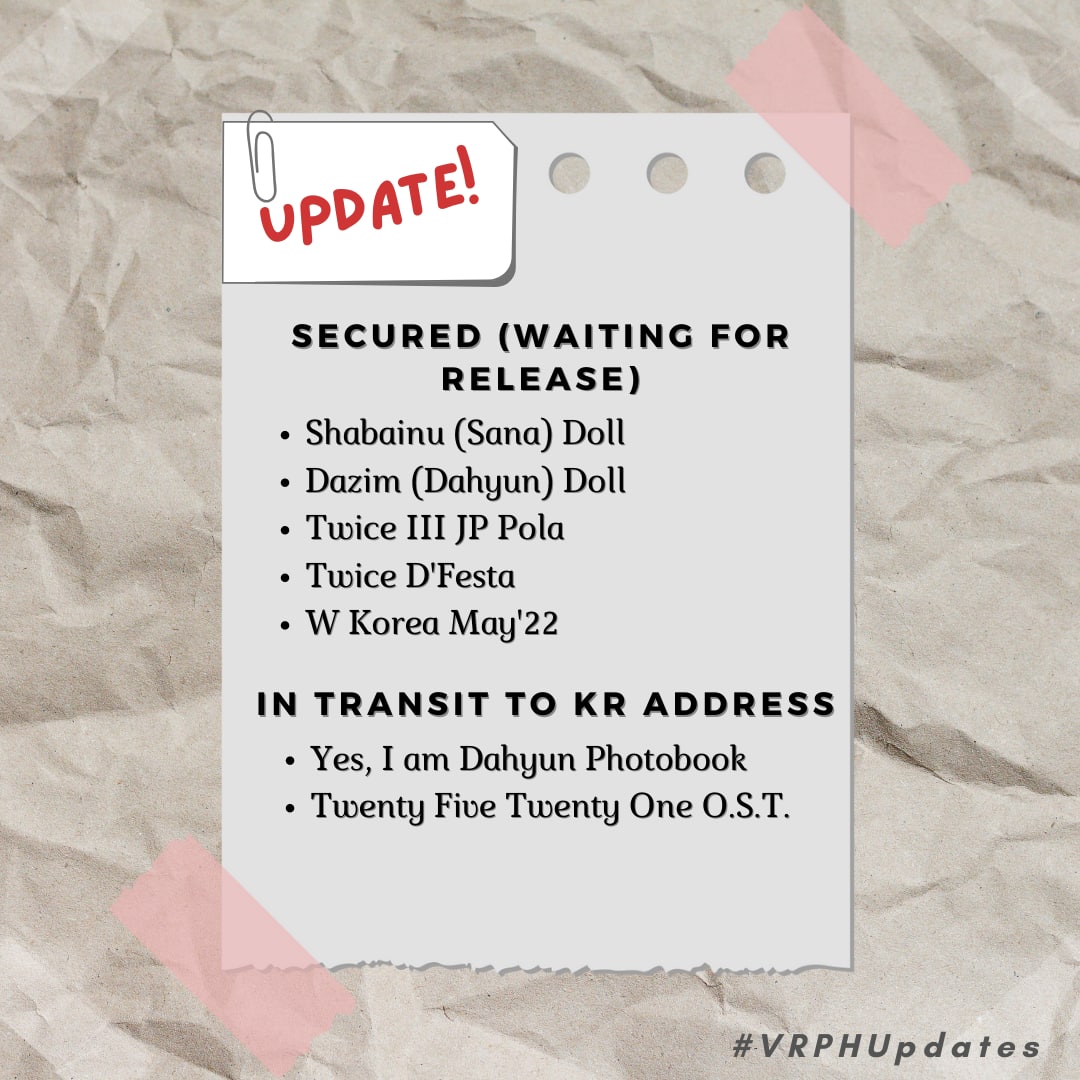VinylRacksPH's tweet photo. ❗VRPH MASS UPDATE❗
henlo everyone!
Here is an update regarding your orders ^____^
Also, Please give us a few days to sort and pack your orders as we are still waiting for our packing mats and freebies to arrive !
Thank you for your patience 🥹🫶🏻
#VRPHUpdates https://t.co/G9fqYXPFLV