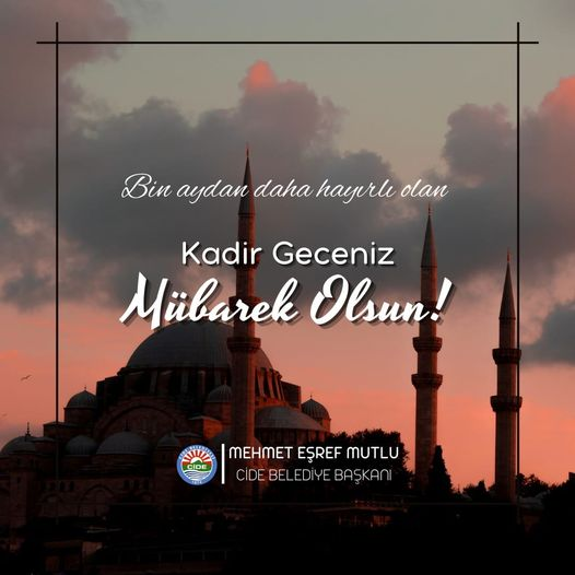 Mübarek Kadir Gecesi'nin barışa, adalete, huzura vesile olmasını diliyor, tüm İslam aleminin ve tüm hemşehrilerimizin #KadirGecesi'ni en içten dileklerimle kutluyorum.