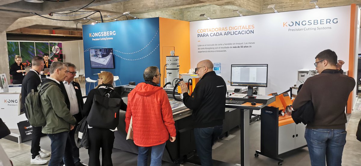 kongsbergpcs's tweet image. We are looking forward to making new connections and catching up with old friends at C!Print Madrid 2022 today. Come and see the Kongsberg C24 table in action and meet the team at booth D42. bit.ly/37K89Fc
#KongsbergPCS #CuttingTable #DigtialCutting #PoP #CPrintMadrid