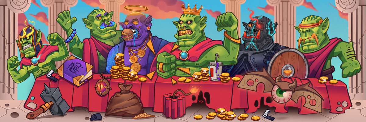 These @TheOrcsNFT sort of went under the radar yesterday launching at the same time as @OkayBears.

The community and hype was almost as strong, would have been a monster Mint any other day.🤝

I minted 3 #Orcs at 2 $SOL each and am holding. Profits will rotate.♻️

#SolanaNFTs 📈