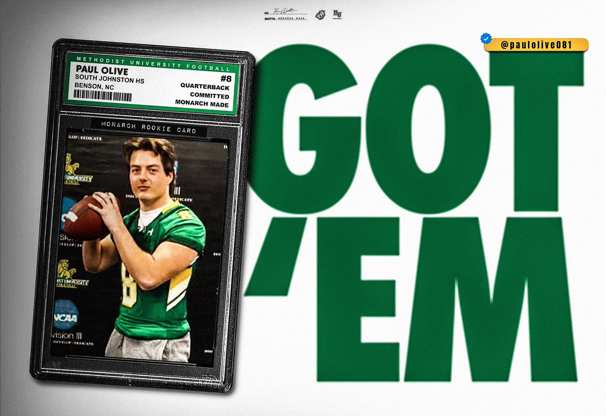 Paul Olive (@paulolive081) on Twitter photo Proud to announce my commitment to Methodist University for football and baseball! <a href="/CoachMagouirk/">Kevin Magouirk</a> <a href="/SJ_TrojanFB/">SJ Trojan Football</a> <a href="/Methodist_FB/">Methodist University FB</a> <a href="/SJBASEBALL1969/">SJBASEBALL</a> <a href="/MethodistU_BSB/">Methodist University Baseball</a> Proud to announce my commitment to Methodist University for football and baseball! <a href="/CoachMagouirk/">Kevin Magouirk</a> <a href="/SJ_TrojanFB/">SJ Trojan Football</a> <a href="/Methodist_FB/">Methodist University FB</a> <a href="/SJBASEBALL1969/">SJBASEBALL</a> <a href="/MethodistU_BSB/">Methodist University Baseball</a>