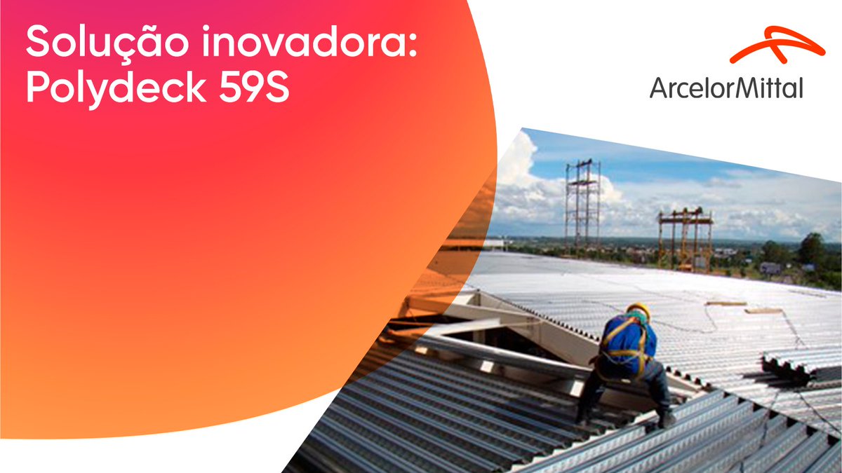 ArcelorMittalTB's tweet photo. #Polydeck 59S, o steel deck da #ArcelorMittal: uma #solução inovadora que veio para #revolucionar o processo executivo das #lajes.
Produzido pela Perfilor, o Polydeck 59S atua como plataforma de serviço durante a etapa de construção.
#ArcelorMittalTubarão #SoluçõesEmAços https://t.co/jaI9Q7TaKq