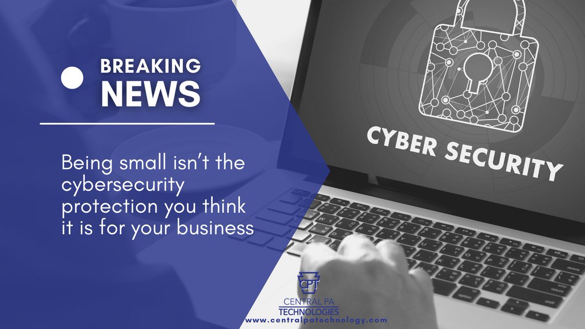 There is a misconception that small businesses are exempt from cyberattacks. Small businesses are targets for hackers in roughly 50% of all cyberattacks. Learn how you can protect yourself and your assets. 
northbaybusinessjournal.com/article/specia…

#CyberSecurity #TeamCPT #SmallBusiness