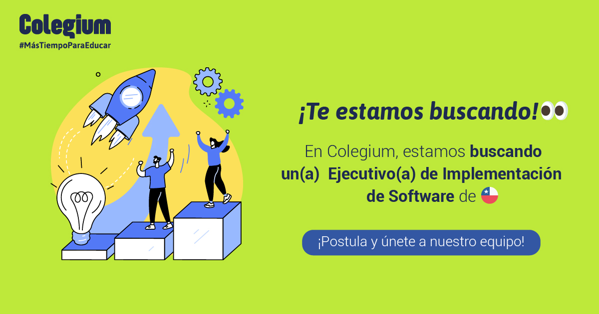 En Colegium, estamos buscando un(a) Ejecutivo(a) de Implementación de Software de 🇨🇱. ¿Cumples con el perfil?😮

Revisa los detalles en 👇
bit.ly/3EQUfxK

#edtech #educación #educaciononline #innovacioneducativa #valorescolegium #innovaciontecnologica #HayPega