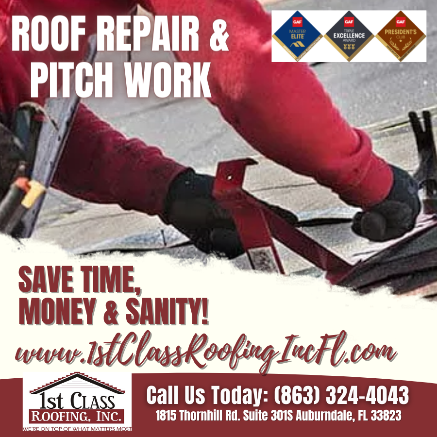 1stClassRoofInc's tweet image. ROOF REPAIR &amp;amp; PITCH WORK

Save time, money, and sanity! When you need roof repair and pitch work completing to an excellent standard, you need 1st Class Roofing.

For an estimate, please call us today!

#RoofingFlorida #PitchWork #RoofRepair

bit.ly/39rKI1B