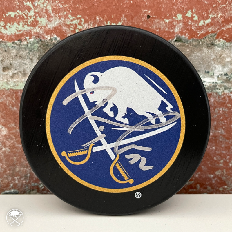 BuffaloSabres's tweet photo. Found a puck that Tommer hasn't destroyed yet!

RETWEET and REPLY with your favorite memory from this season for a chance to win this puck and a royal blue quarter zip!

#LetsGoBuffalo