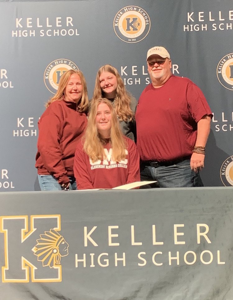 KGirlsTrack's tweet photo. Congratulations @ThrowJMueller for signing a letter of intent to continue your athletic career @CMCnews #RecruitKellerHigh #KGT @KHSBooster @KISDAthletics https://t.co/uB3VKZp6Oz