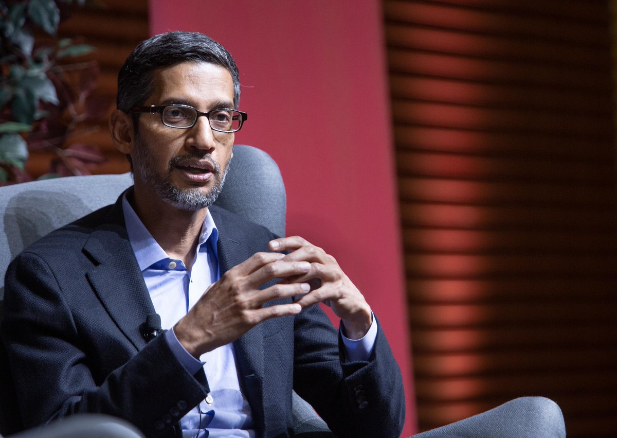 StanfordGSB's tweet image. “To encourage innovation, be ok with failure and reward effort, not outcomes.” 

As part of the View From The Top speaker series, @sundarpichai, CEO of @Google shared his thoughts on scaling innovation, the future of work, and how to make a difference with technology.
