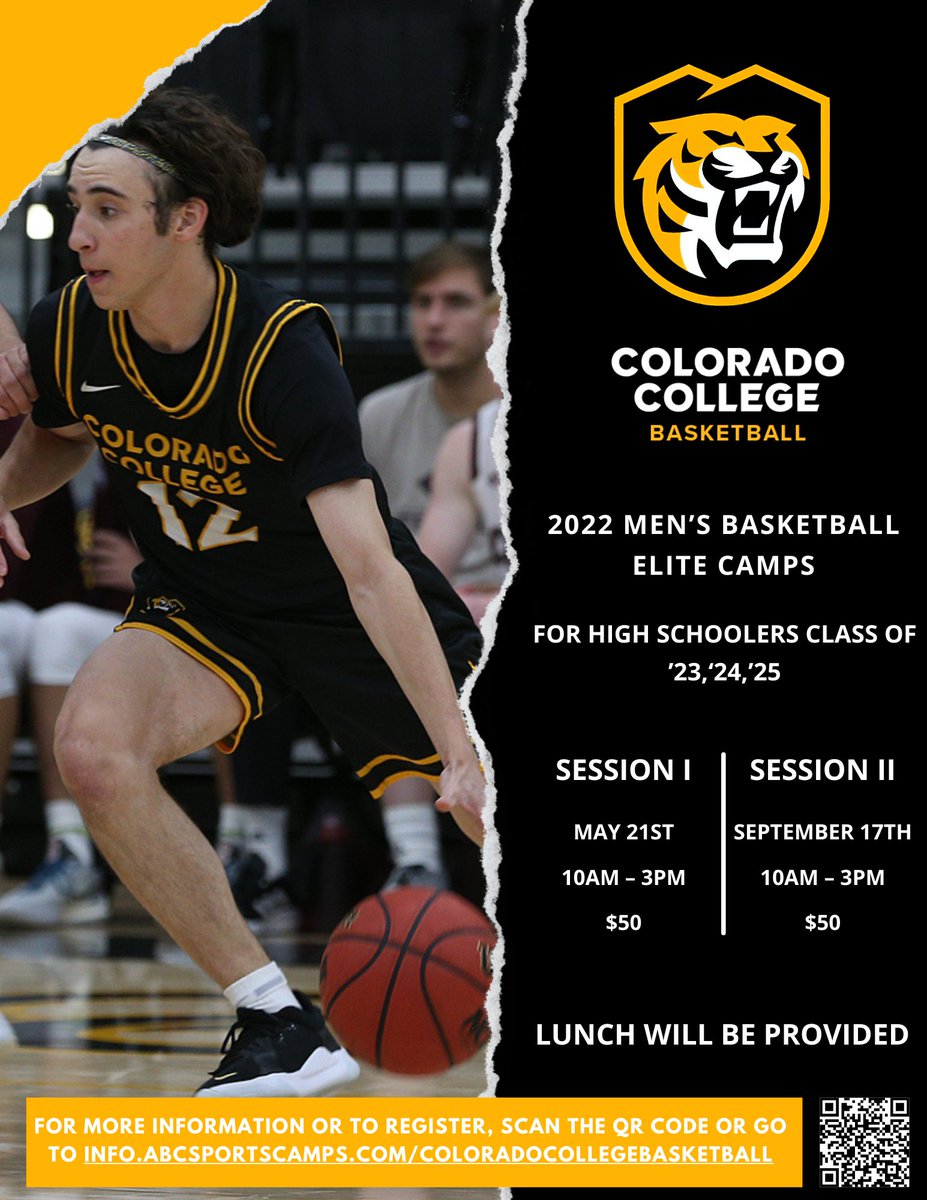 CC Basketball High School Elite Camps are live for registration! 

Great opportunity to be seen up close by College Coaches.

Follow the link below for more information.

info.abcsportscamps.com/coloradocolleg…