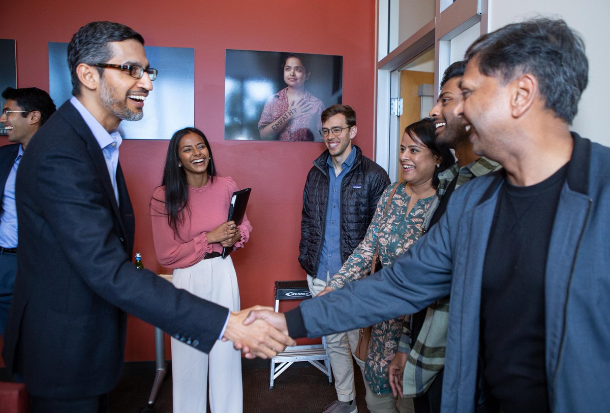 StanfordGSB's tweet image. “To encourage innovation, be ok with failure and reward effort, not outcomes.” 

As part of the View From The Top speaker series, @sundarpichai, CEO of @Google shared his thoughts on scaling innovation, the future of work, and how to make a difference with technology.