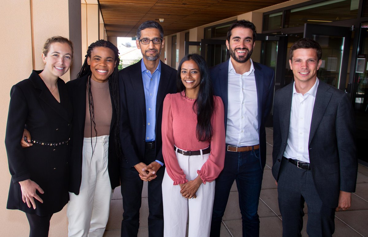 StanfordGSB's tweet image. “To encourage innovation, be ok with failure and reward effort, not outcomes.” 

As part of the View From The Top speaker series, @sundarpichai, CEO of @Google shared his thoughts on scaling innovation, the future of work, and how to make a difference with technology.