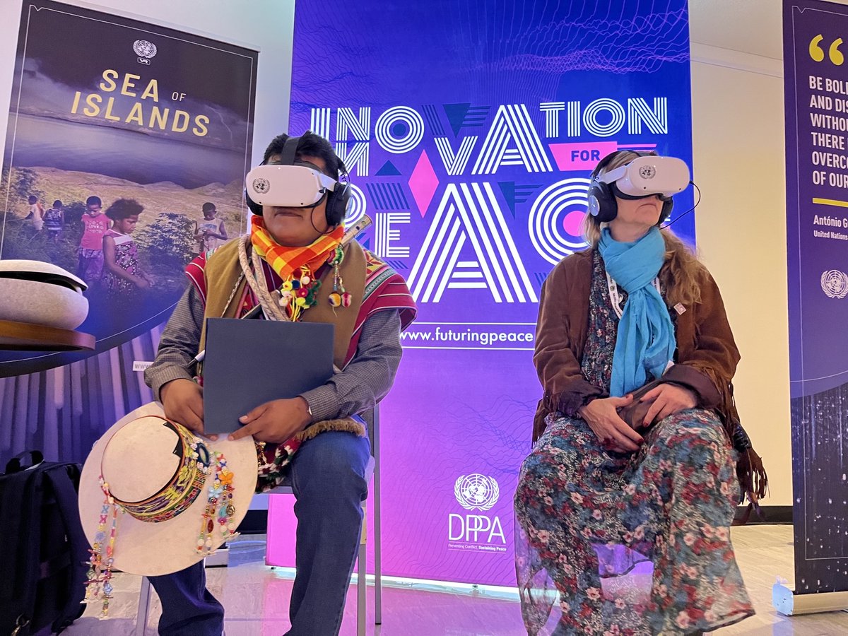 JapanMissionUN's tweet photo. 🌏Experience #ClimateChange Impacts🌍

360° #VirtualReality Experience “Sea of Islands” is happening right now at the Vienna Café, in UNHQ, organized by @UNDPPA &amp; @JapanMissionUN ! 

Feel free to come by!✨

🕓Limited exhibition by 4 PM, 29 April 2022. https://t.co/AqQBsdmA2R