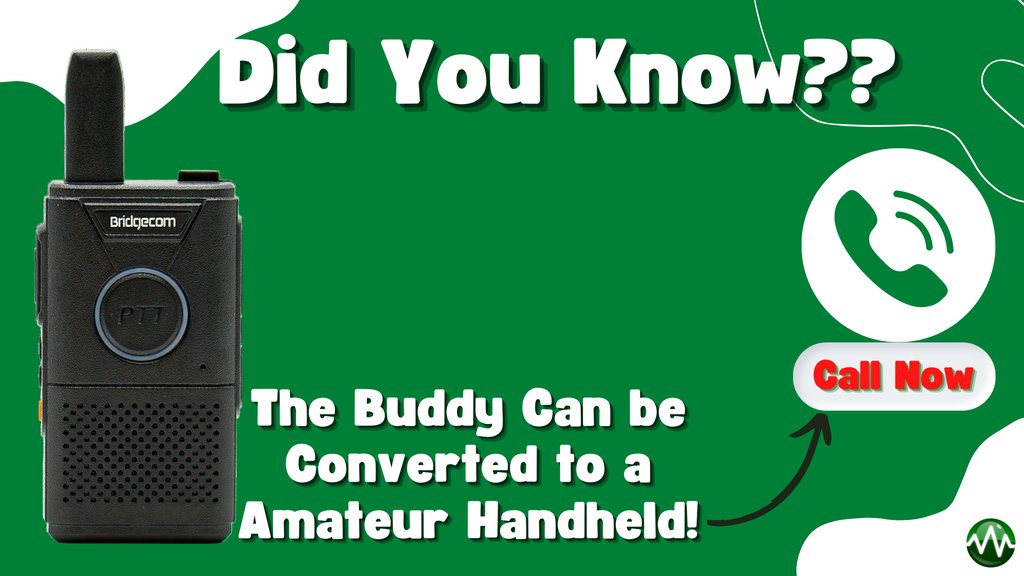 BridgeCom_Radio's tweet photo. Need an Affordable, HAM Radio?!

The BridgeCom Buddy has the ability to be transformed into a HAM Radio. Our team members can help you achieve that!

The Buddy is extremely reliable and A Great Starter Radio!
Learn More:
https://t.co/4U9zly7dFs
#bridgecomsystems  #hamradios https://t.co/ymdtsbfrrB