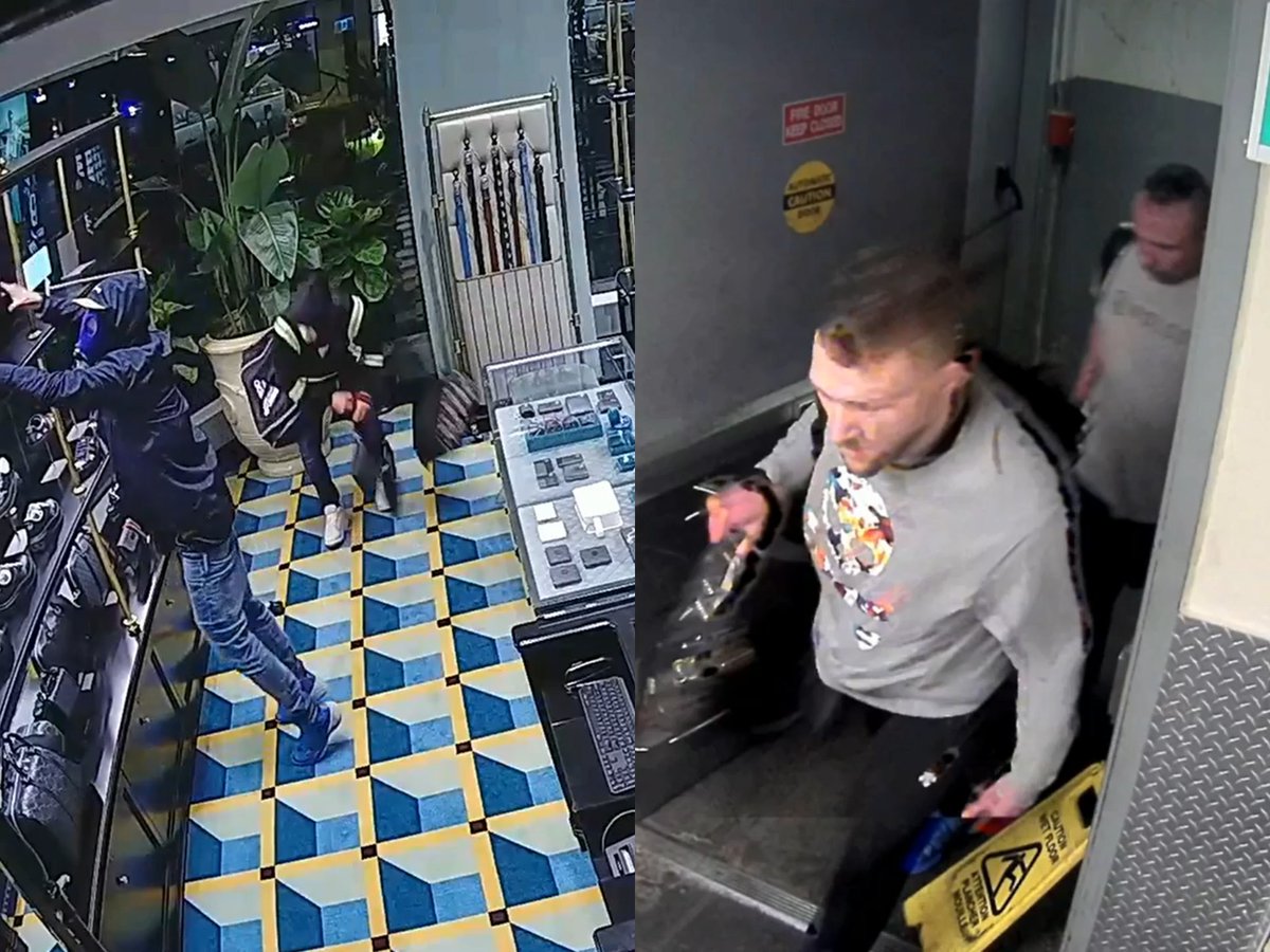 CityNewsVAN's tweet photo. Security footage of a robbery at the Gucci store in downtown Vancouver late last year is being released by police in hopes of identifying the suspects. https://t.co/9IE9s23f7H https://t.co/2DWYGVd6nM