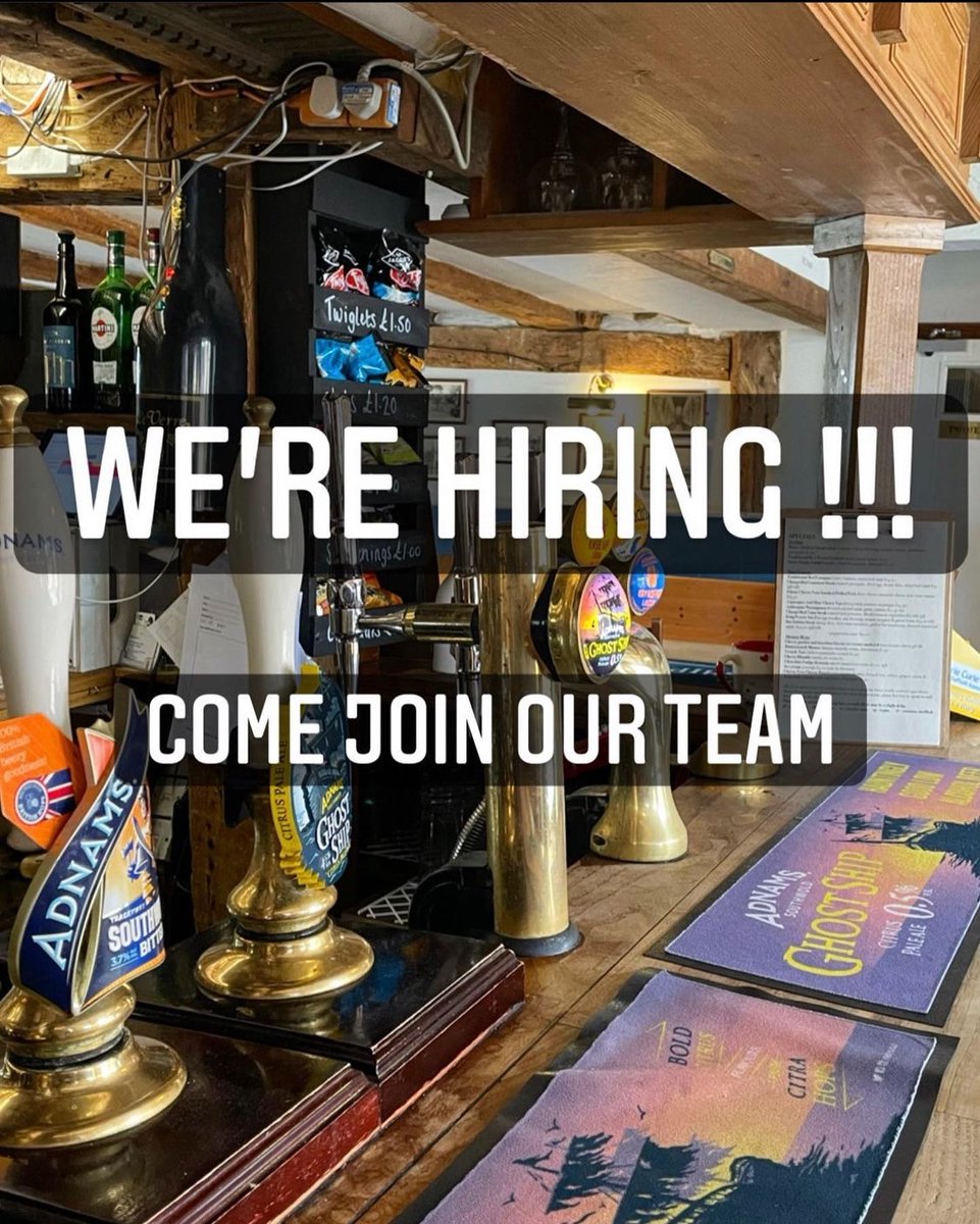 🌟Great opportunity to come join our team🌟
Kitchen staff needed, no experience needed but must be over 16 and able to work weekends. Message us, drop in a CV or call us on 01394 384627.