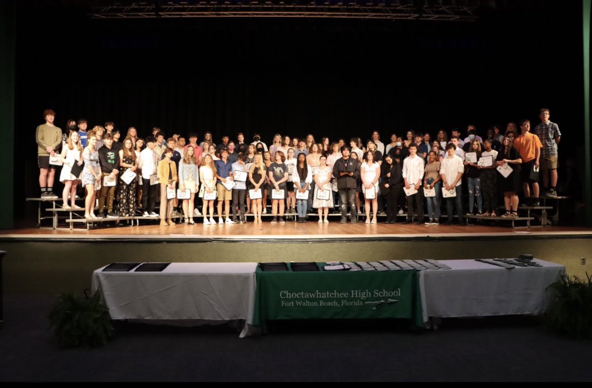 Celebrated <a href="/ChoctawHS/">Choctaw High School</a> underclass academic scholars this morning!  It was great to recognize these students to a full house of parents, guardians and many others! <a href="/mdchambers25/">Marcus Chambers- Superintendent of Schools</a> <a href="/OCSD1/">Okaloosa Schools</a> <a href="/harrisonmag/">Marti Gardner</a> <a href="/LindaEfwb/">Linda Evanchyk</a> <a href="/DianeKelley2020/">Diane Kelley</a> <a href="/FLSchoolBoards/">FLSchoolBoardsAssoc</a> <a href="/HilaryDeMers/">Hilary DeMers</a> <a href="/MichelleHeck7/">Michelle Heck</a>