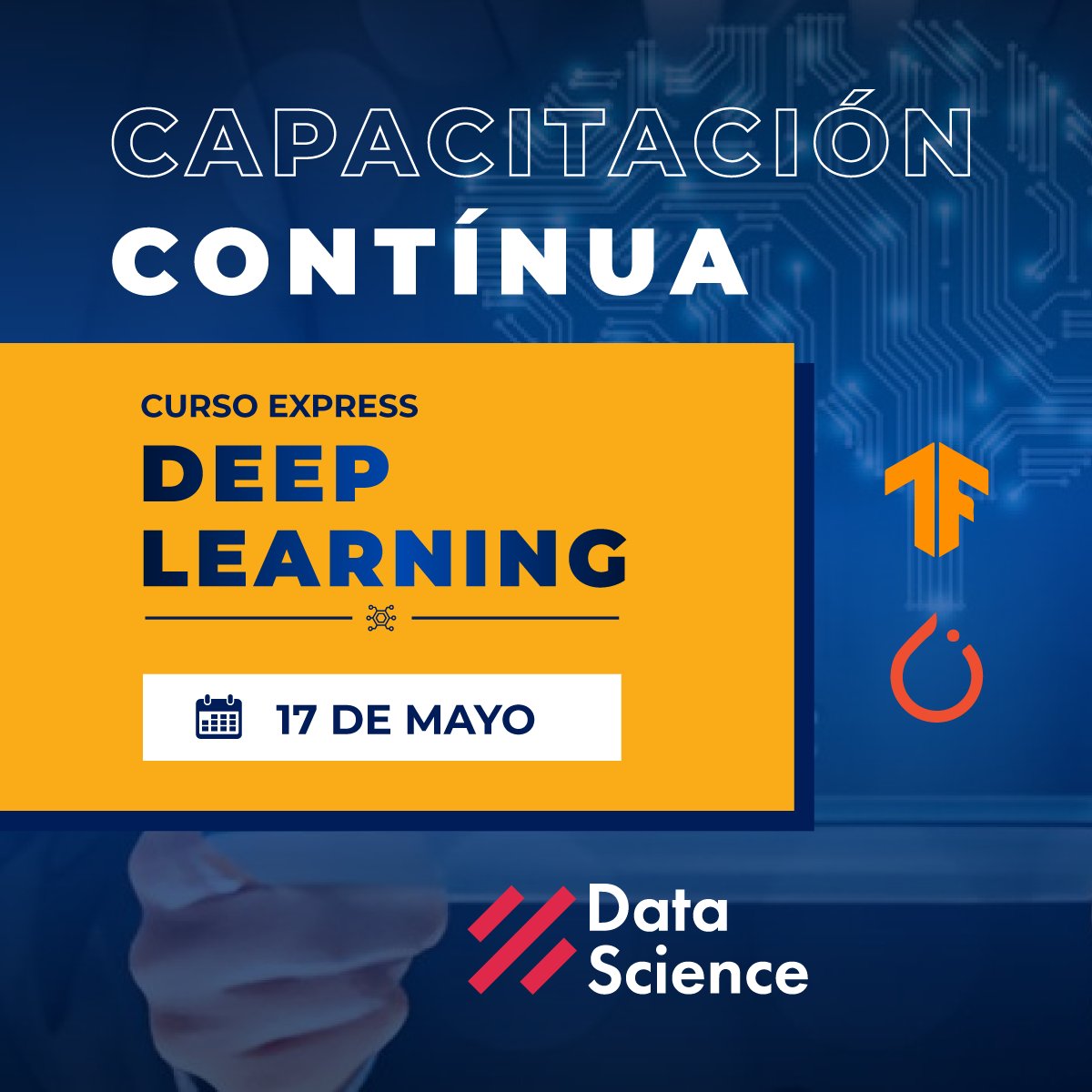DataScience_Pe's tweet photo. #DSRP | Curso Express: #DeppLearning
¡Utiliza modelos predictivos avanzados y mejora la toma de decisiones en tu empresa!
➡️¡𝘌𝘴𝘱𝘦𝘤𝘪𝘢𝘭𝘪́𝘻𝘢𝘵𝘦 𝘩𝘰𝘺! 📅 Inicio de clases: 17 de mayo
📍 𝐂𝐨𝐧𝐯𝐞𝐫𝐬𝐞𝐦𝐨𝐬: https://t.co/oz04bKngzc
#datascience #python #clasesonline https://t.co/akZSGqHrPg