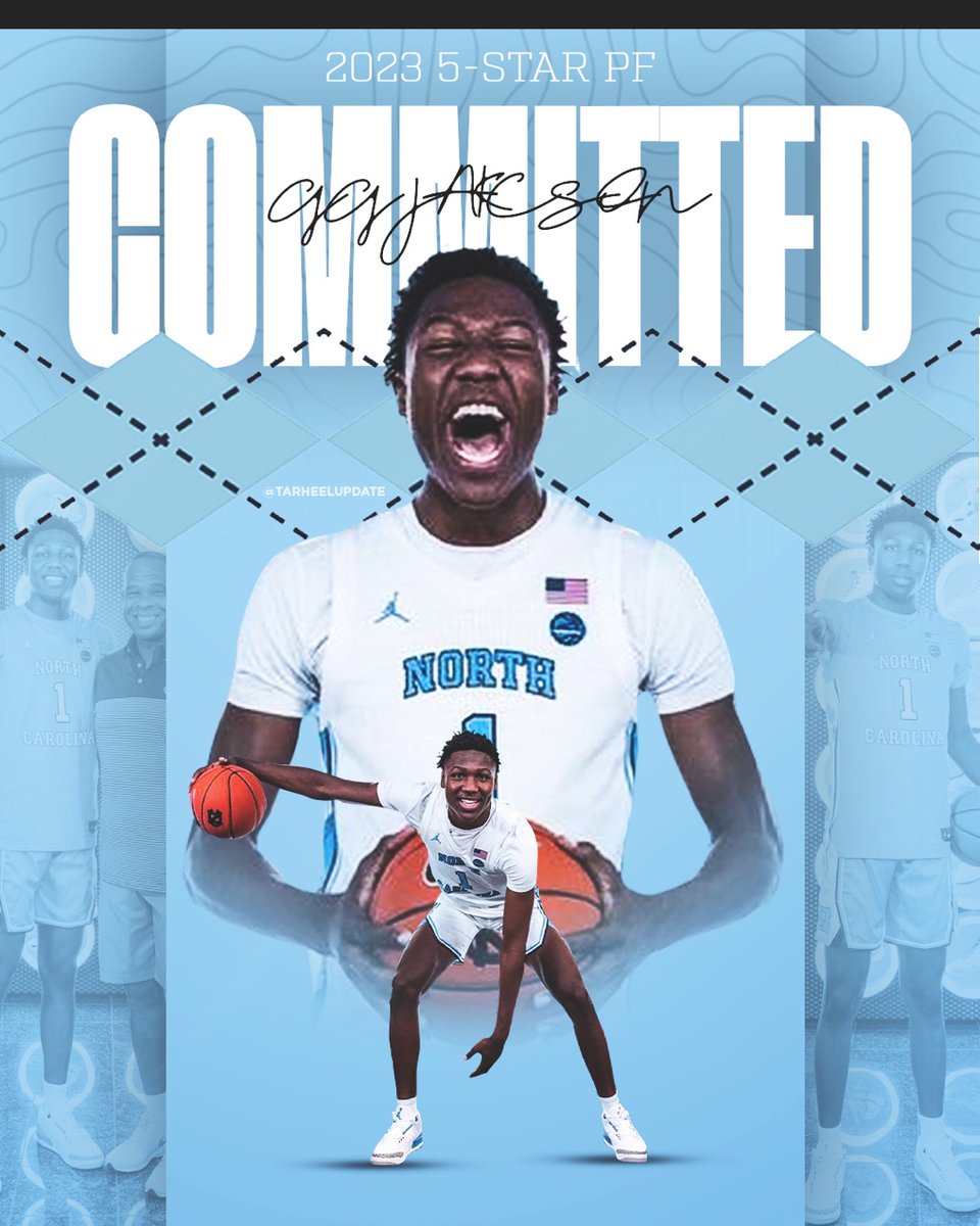theheelupdate's tweet photo. BREAKING: 2023 five-star PF GG Jackson (6’9 210) has committed to #UNC! 

Jackson is ranked as the no. 1 recruit in the nation (Rivals), no. 5 (247 composite)

WELCOME HOME @_ggjackson https://t.co/lyP1tP06rR