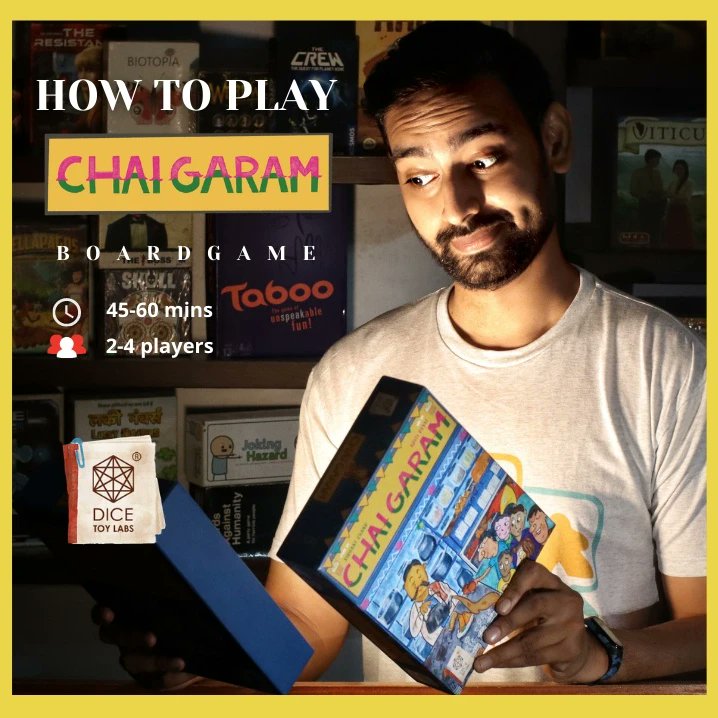 Did you see my how to play video of CHAI GARAM yet? youtu.be/mLHfBF9SQkw Ade by @SidhantChand and published by @dicetoylabs @mozaic_games this is an interesting thematic chai making game. Let me know what you think? #boardgames #india 🇮🇳 #tabletopgames #chaiandgames