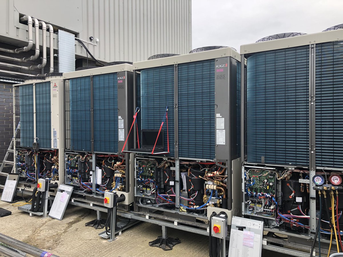 #mhi KXZRE1 and KXZE2 VRF commissioning today with modbus integration….