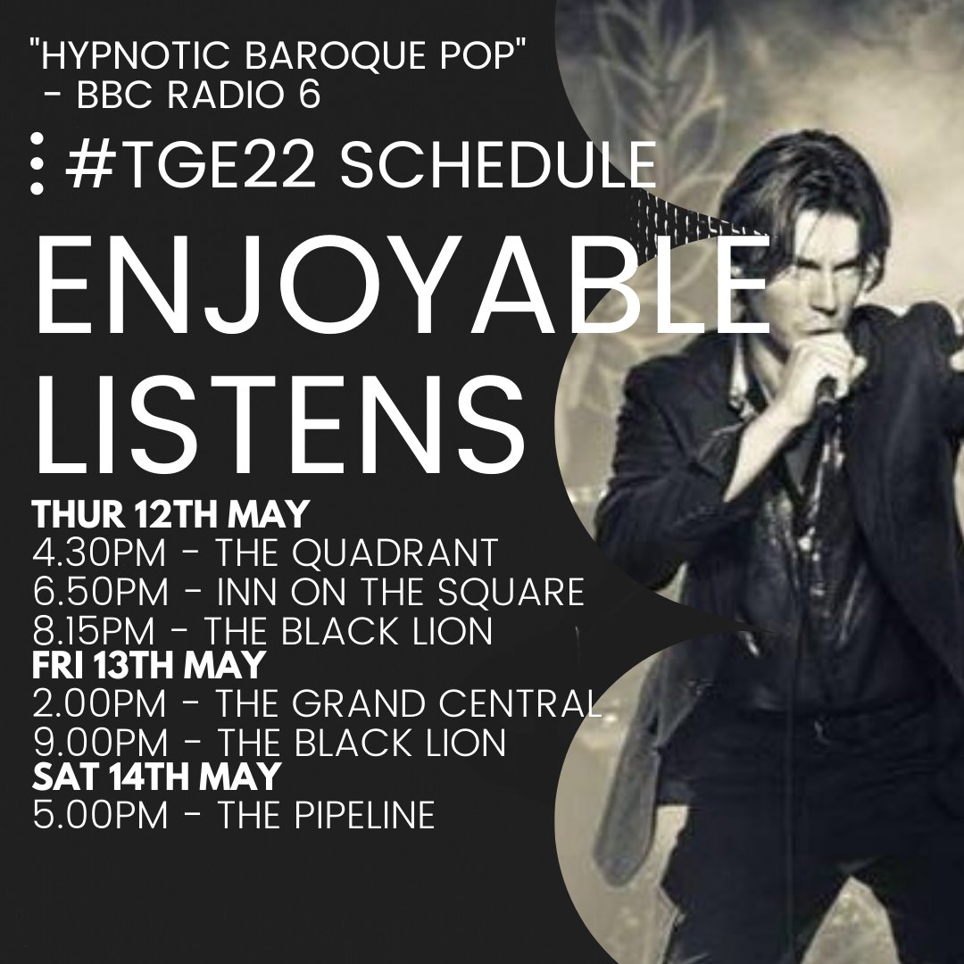 endof_thetrail's tweet photo. "If you get the chance to see this act live, run… do not walk. I promise it will change your life." - IF - SXSW 2022
Brighton #TGE22 Great Escape Weekend schedule for @EnjoyableL Listens
Live video: https://t.co/SrfP3SdGO6
-----
@_FiercePanda 
@KikOutTheJams 
@LoveMusicPromo1 https://t.co/PzRYRtzCIF
