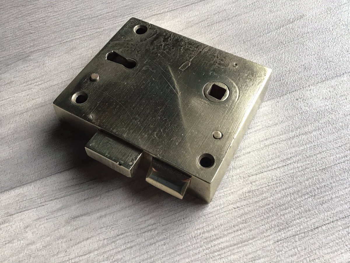 Found this old lock on the beach, before and after pictures.