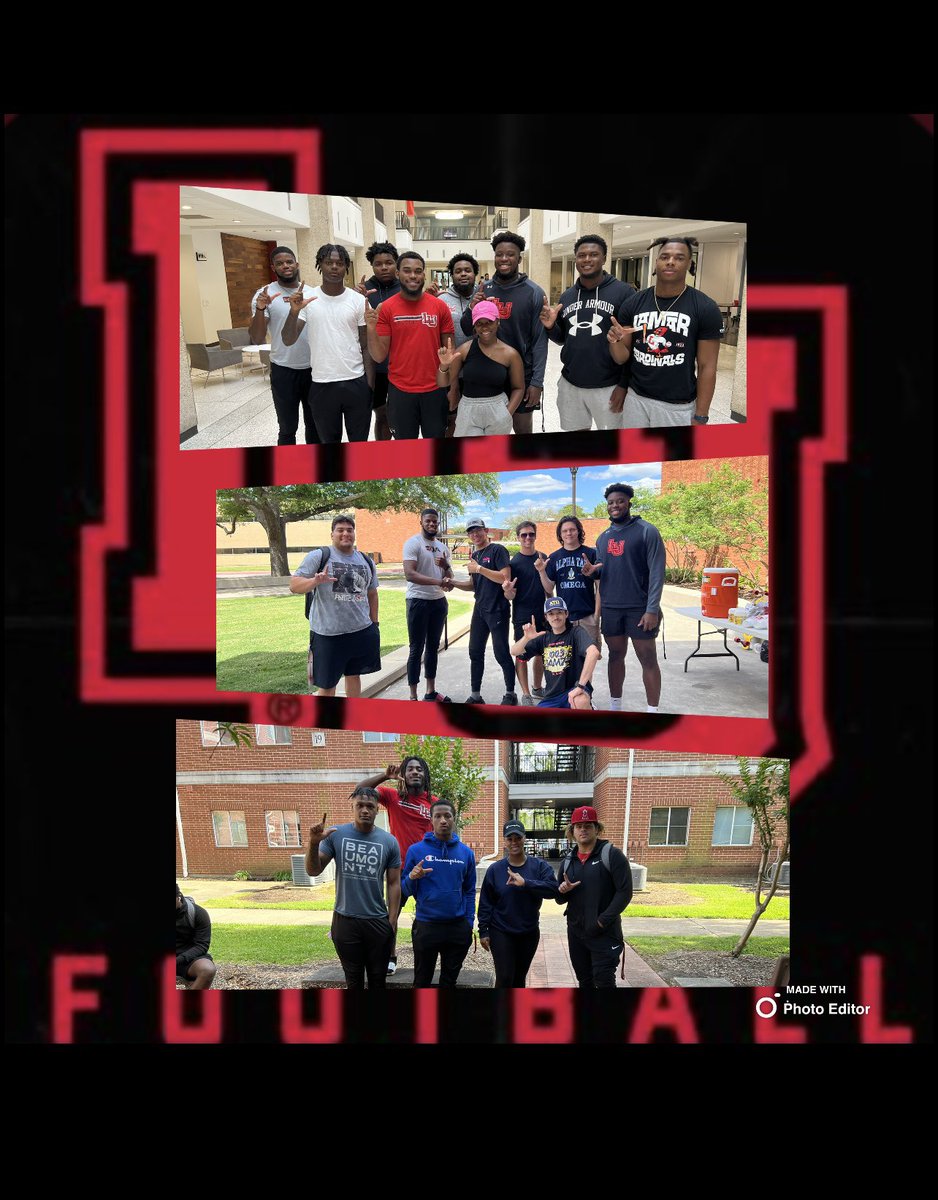 We were able to get out and take some pictures with members from some notable Greek groups that support us on Saturdays. Shoutout to the <a href="/lamar_akas/">Zeta Beta</a> <a href="/LamarZetasED/">Epsilon Delta💙</a> &amp; <a href="/Lamar_ATO/">Lamar ATO</a> #ForTheFlock