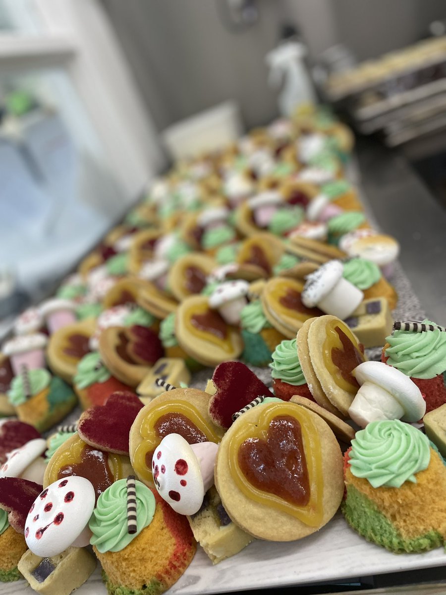 “Mad hatter” tea party delights just leaving the kitchen for <a href="/AKSPrepSchool/">AKS Nursery and Preparatory School</a> open day, fantastic work Dom.