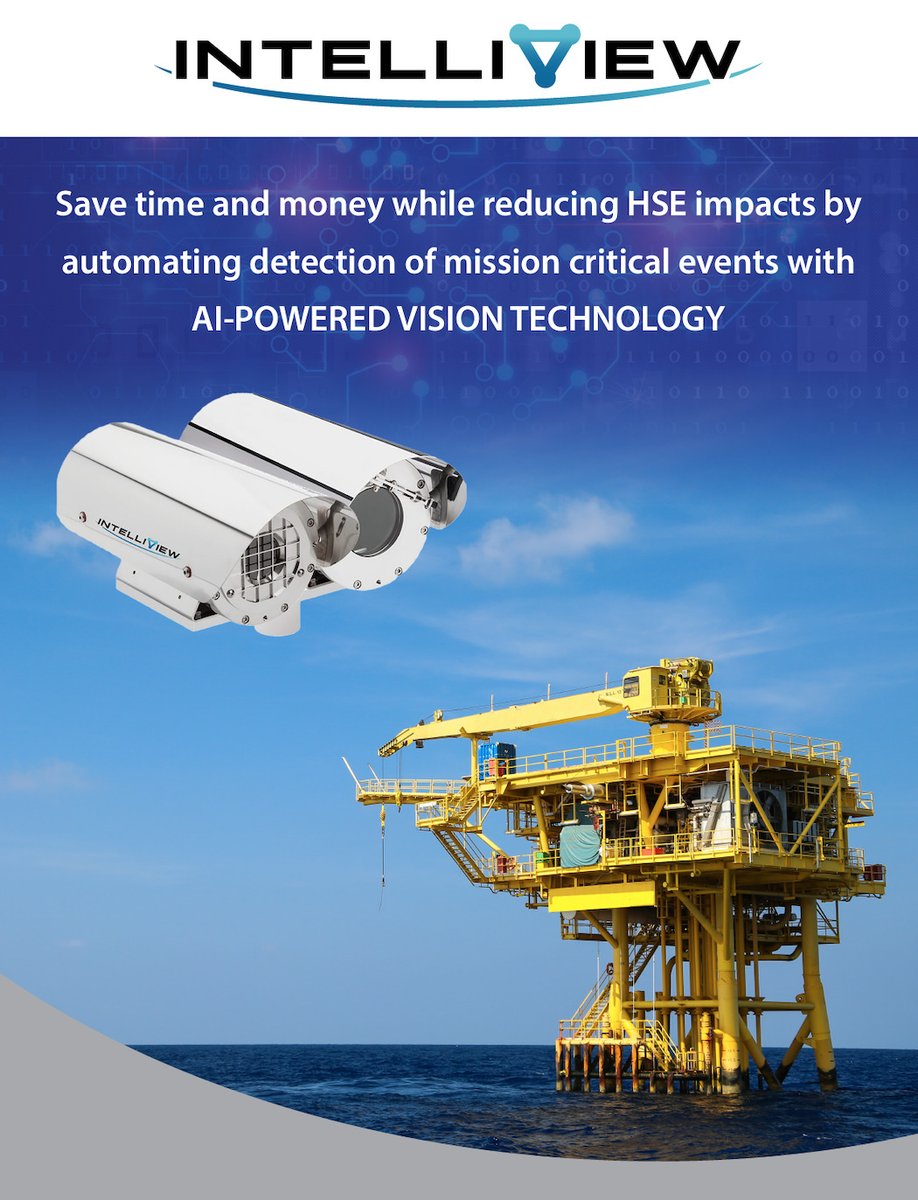 IntelliView's tweet image. #IntelliView to speak on applicability & benefits of AI Vision for #offshore platform #LeakDetection on May 3 at the #OTC2022. More  info - intelliviewtech.com/news-articles/…
#artificialintelligence #environmentalprotection #thermalimaging #HSE #ESG #energy #netzero #oilandgas @OTCevents