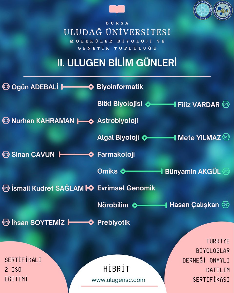 II. ULUGEN BİLİM GÜNLERİ afişimizi siz değerli takipçilerimizle paylaşmaktan gurur duyarızz🥳
Detaylı bilgiye Instagram hesabımızdan erişebilirsiniz 👉🏻 <a href="/ulugensc/">ULUGEN ÖĞRENCİ TOPLULUĞU</a>