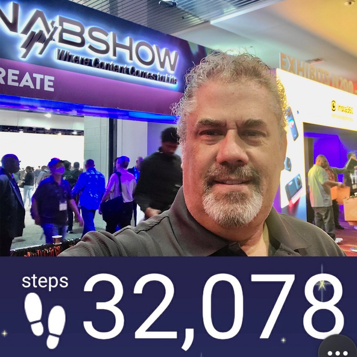 32,078 steps yesterday! #HubcastMedia’s prez Peter Young certainly got his exercise at #NAB2022. Was great to be back in person. Thx &amp; well done <a href="/NABShow/">NAB Show</a>! 👏👏👏