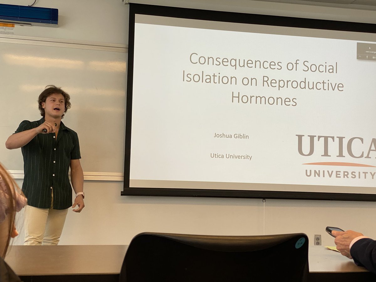 UticaBiology's tweet photo. An amazing student research day! Great talks and posters by Brianna, @GiblinJoshua @NathanR34847190 , Hannah, Adriana, and Martha, representing the labs of Dr Rockefeller, @Drpackuc , @SarahKeesom , @MicrobeDoc , @Hashemian3 , and @tprovost63 ! https://t.co/985EmJCTYl