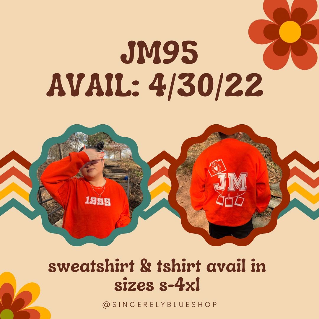 sincerelyblue3's tweet photo. JM95 will be available Saturday 4/30/22 12PM EST 🥳 The design was inspired by Jimin’s love for Polaroids and his Nomad orange shirt! Swipe for more info! 🧡🧡🧡 #bts #btsmerch #smallbusiness #btsshop #jimin #parkjimin #btsclothing #btscloset #btscollection #bangtansonyeondan https://t.co/kxq4RD4TLE