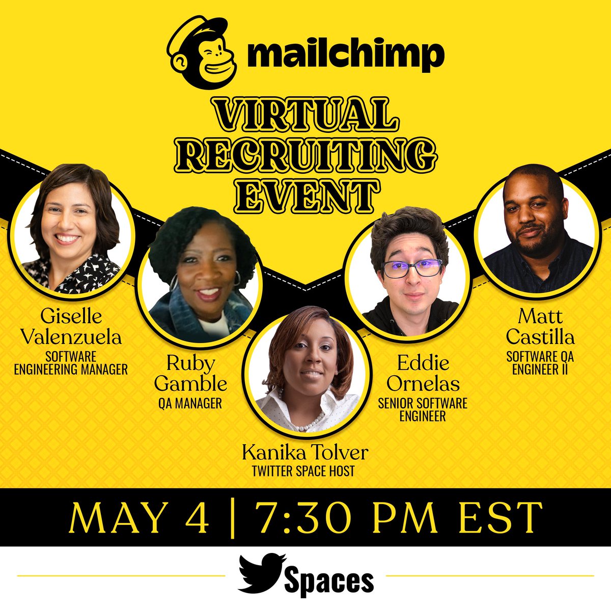 Are you interested in a remote tech job at <a href="/Mailchimp/">Intuit Mailchimp</a> ? 

Checkout this recruiting event so you can learn about the company, their tech job openings and the hiring process. 

Set your reminder x.com/i/spaces/1RDxl…

#BlackTechTwitter #techtwitter
