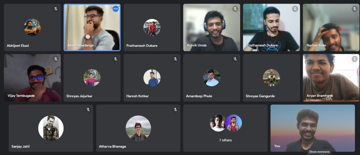 Today, we had small casual discussion around different topics; mostly tech. The reason to gather was project demo of @Prathameshtwits 's side project that he built in last 8 weeks. Great insights from @designerdada & some interesting feedback from shreyas Thank u all for joining!