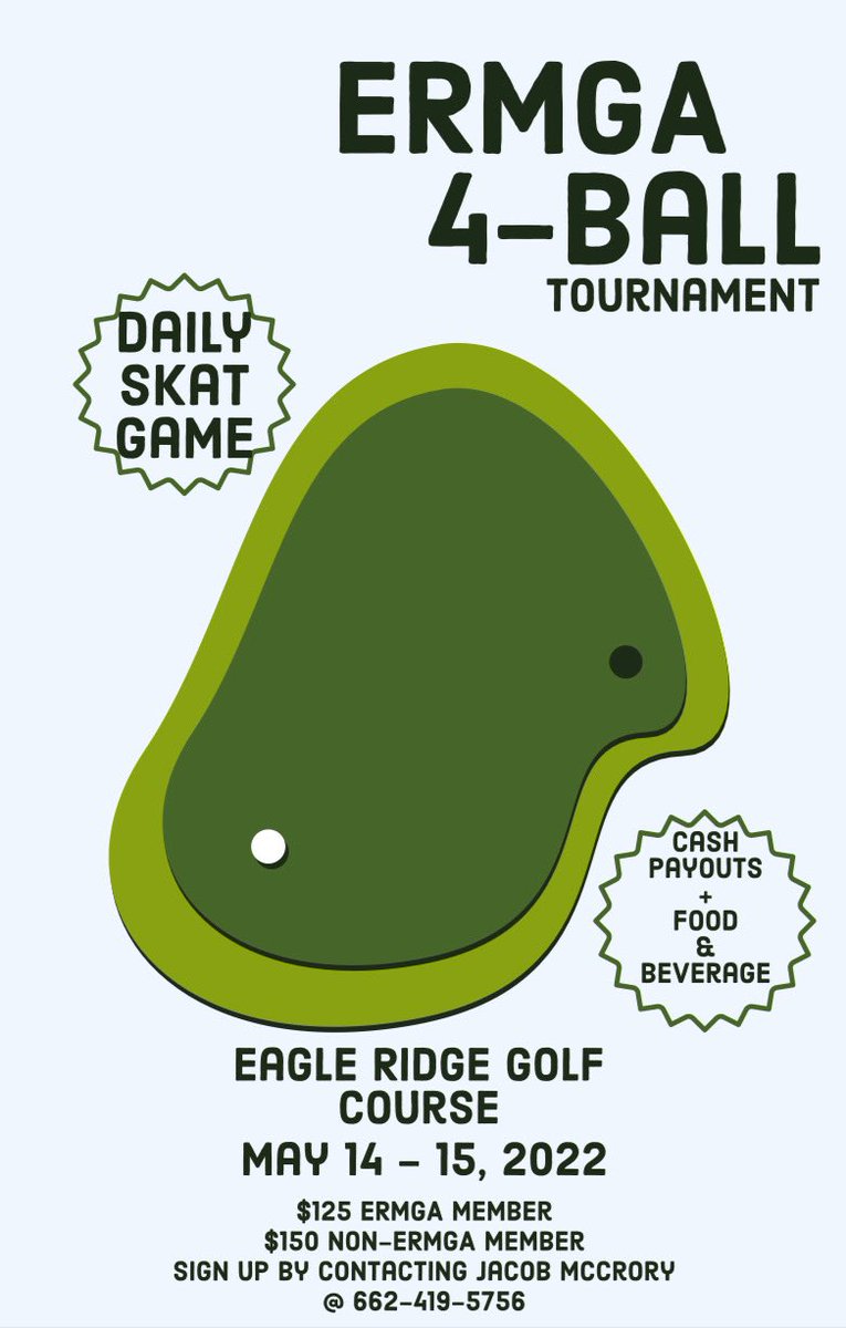 Great tournament coming up in May sign up before it fills up!🏌🏼‍♂️