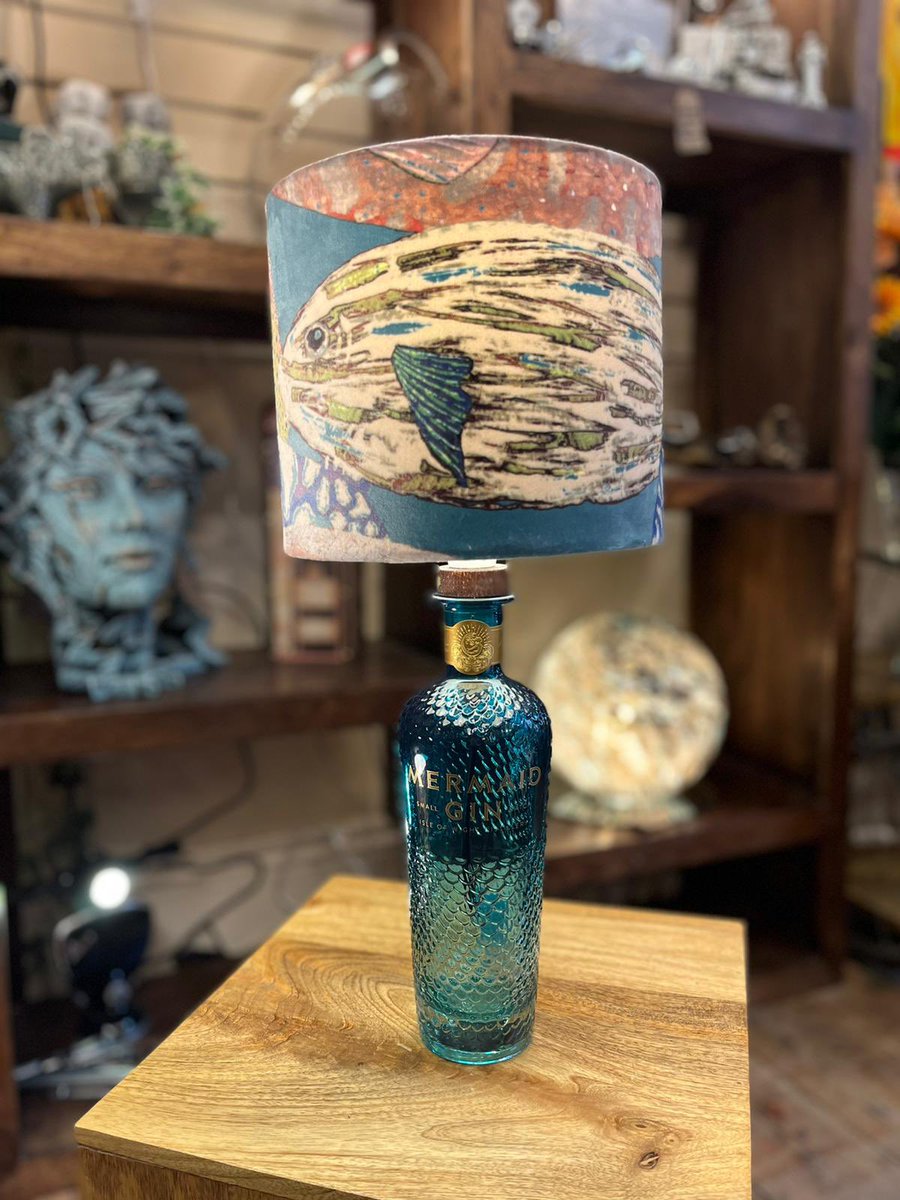 ScapeWest's tweet photo. Did you spot our new upcycle bottle lamps in the window? 😎 After making every imaginable mistake, after experimenting with 10 different types of fabrics late until night, we finally got it right 😎 Only downside is we are starting to have lampshade nightmares 😂  #dorsethour https://t.co/BZJBalJYiR