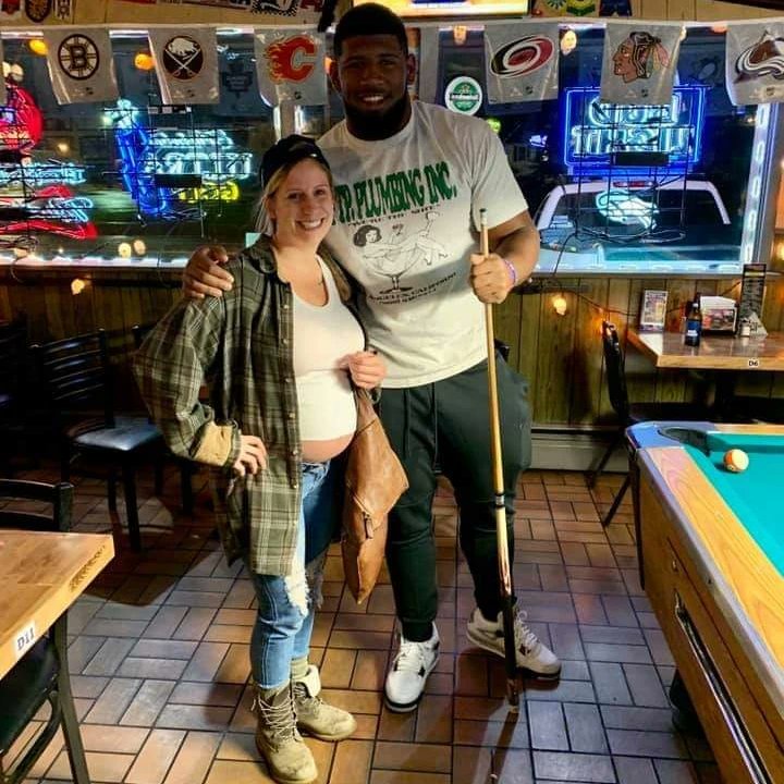 Mitchells716's tweet photo. In honor of @NFLDraft week. That #Halloween @Edoliver_11 stopped by for a visit. #gobills #billsmafia #draftpick https://t.co/5BhnDEhVEJ