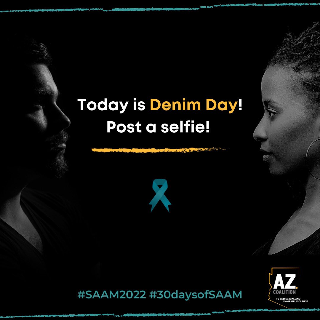 ACESDV's tweet photo. Today is Denim Day! Use #DenimDay and take pictures of yourself, colleagues and friends wearing denim in honor of Sexual Assault Awareness Month. Wearing denim symbolizes the protest against victim blaming and destructive attitudes about sexual assault. #denimday https://t.co/EaYOCFsRVT