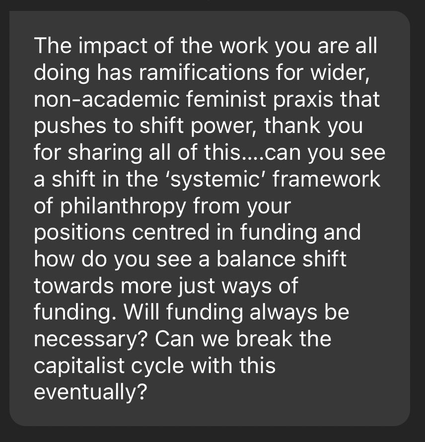 Purposeful_org's tweet photo. Comment from an attendee: will funding always be necessary? 

 #BuildingGirlsPower https://t.co/BCEtQ96mri