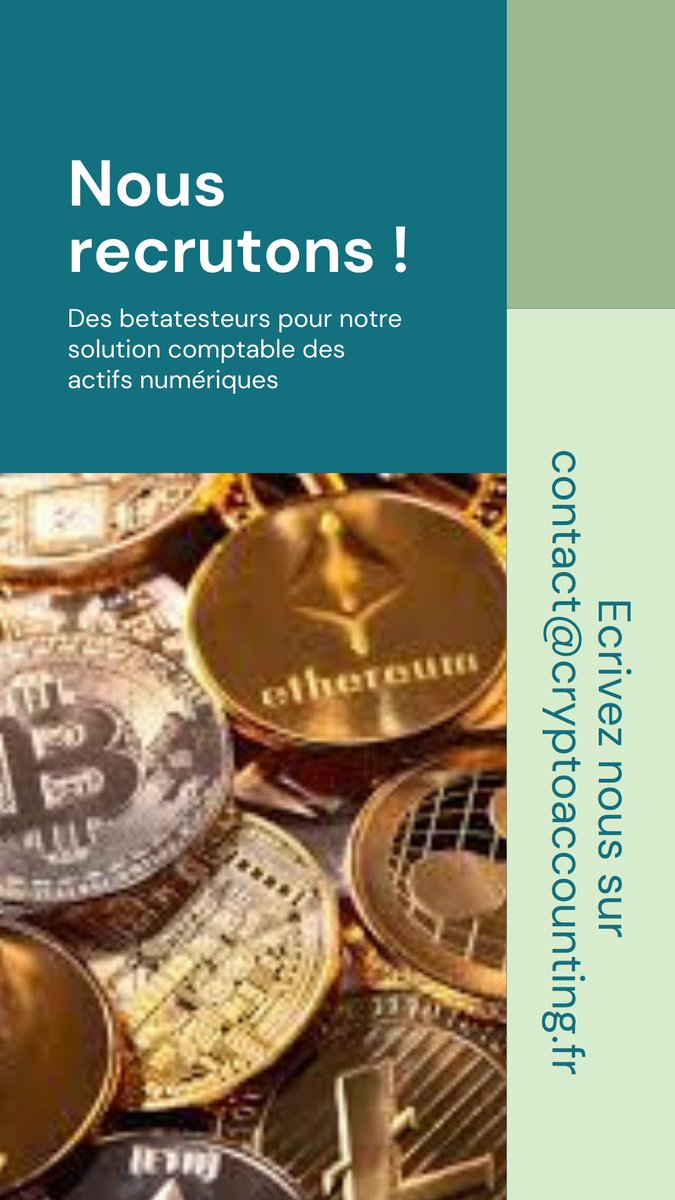 CryptoAccounti3's tweet photo. Nous recrutons!
#cryptomonnaie #cryptocurrency #Cryptos #comptacrypto https://t.co/5HgAYef11l