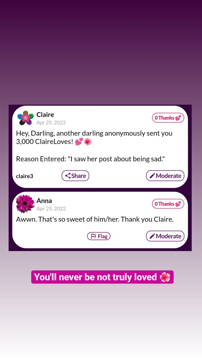 dearclaireapp's tweet photo. Frame 1: Write or record anything starting with the phrase Dear Claire.

Frame 2: You'll never be not truly loved. https://t.co/ty6609ftpW