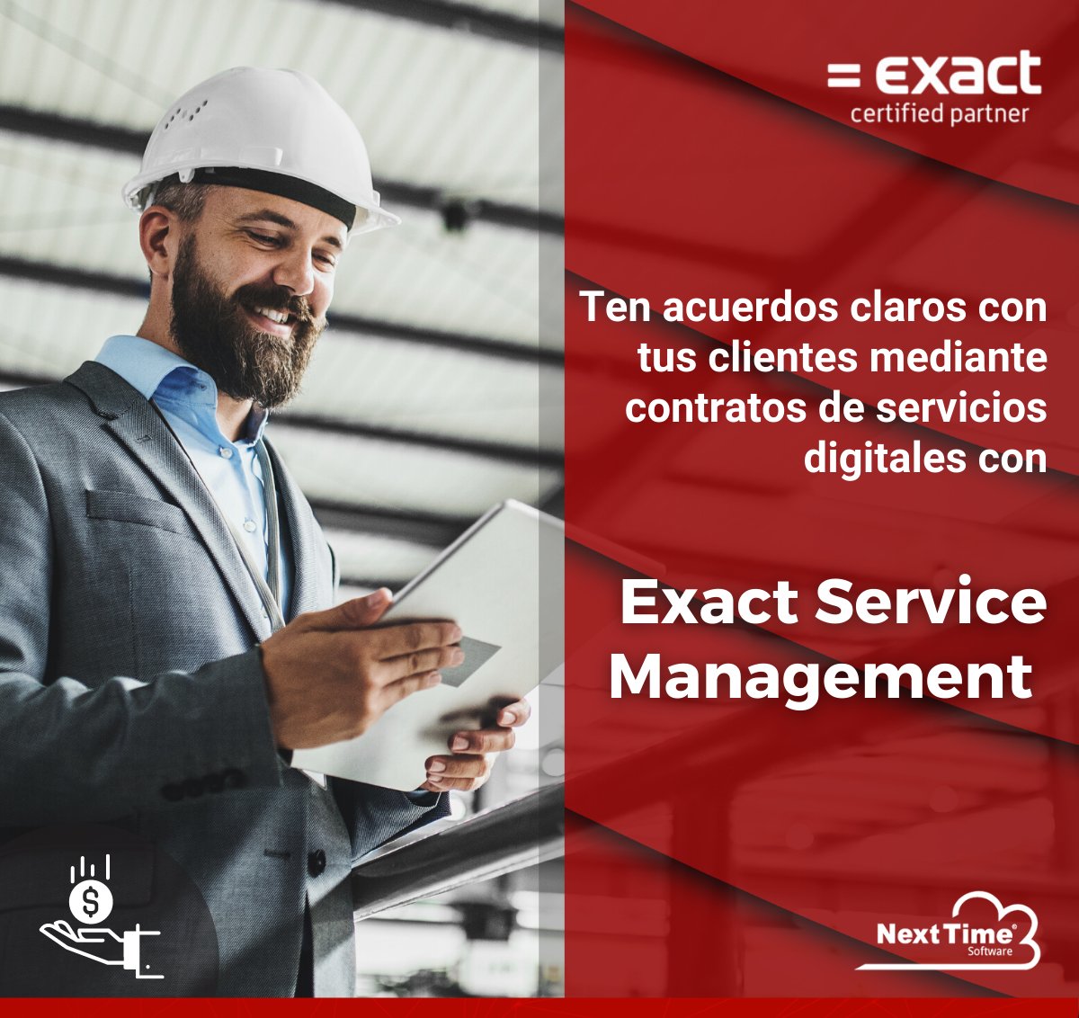 NextTimeSoft's tweet image. 🔧Con @ExactSoftware  #ServiceManagement podrás asociar las diversas actividades y materiales a los contratos de servicio para poder medirlos y así evaluar la eficiencia y rentabilidad en base a lo presupuestado y realizado. 🔗Conoce más aquí: lnkd.in/eA82sA2